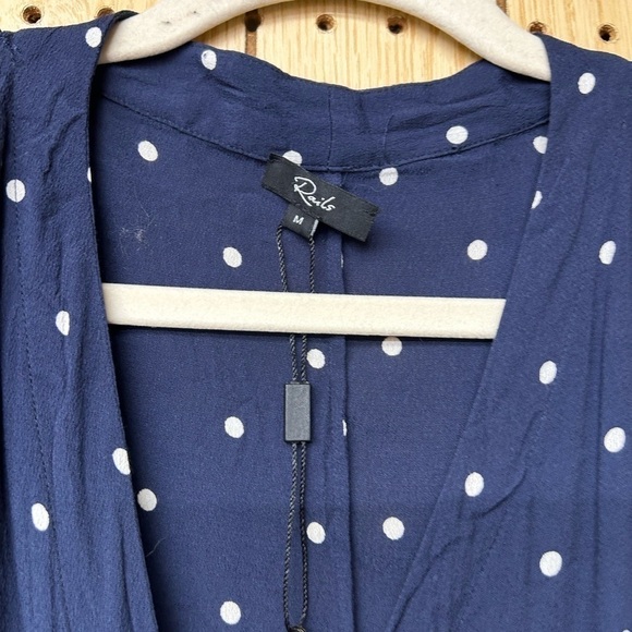 Rails Sloane Dot Print Tie Front Blouse - Picture 6 of 8